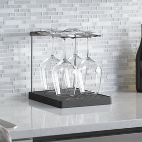 Kohler K-8628-CHR airflow design promotes quicker drying of stemware
