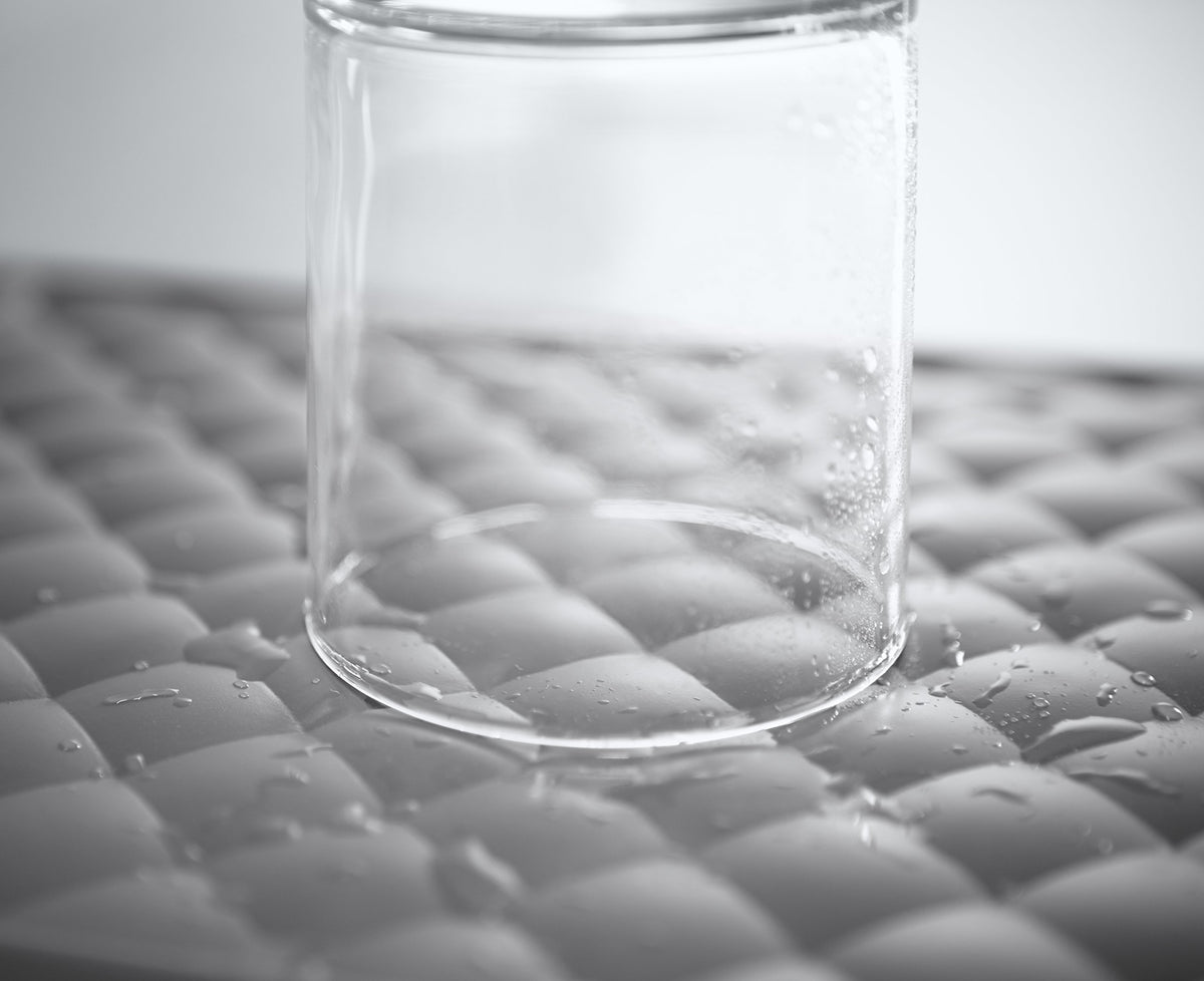 Kohler K-8628-CHR stemware storage rack organized in a cabinet
