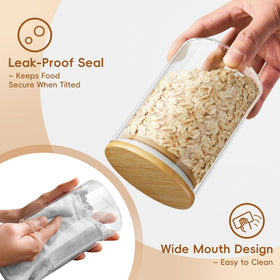 KOIKEY clear-glass storage shows contents at a glance for easy planning.