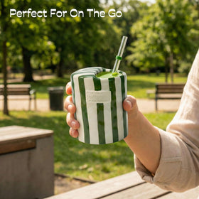 KOIMYSA ceramic tumbler handles hot and cold drinks.