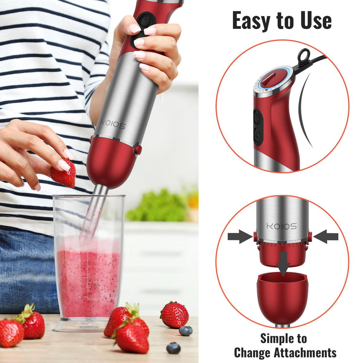 KOIOS 600ml beaker for accurate measuring and easy pouring.