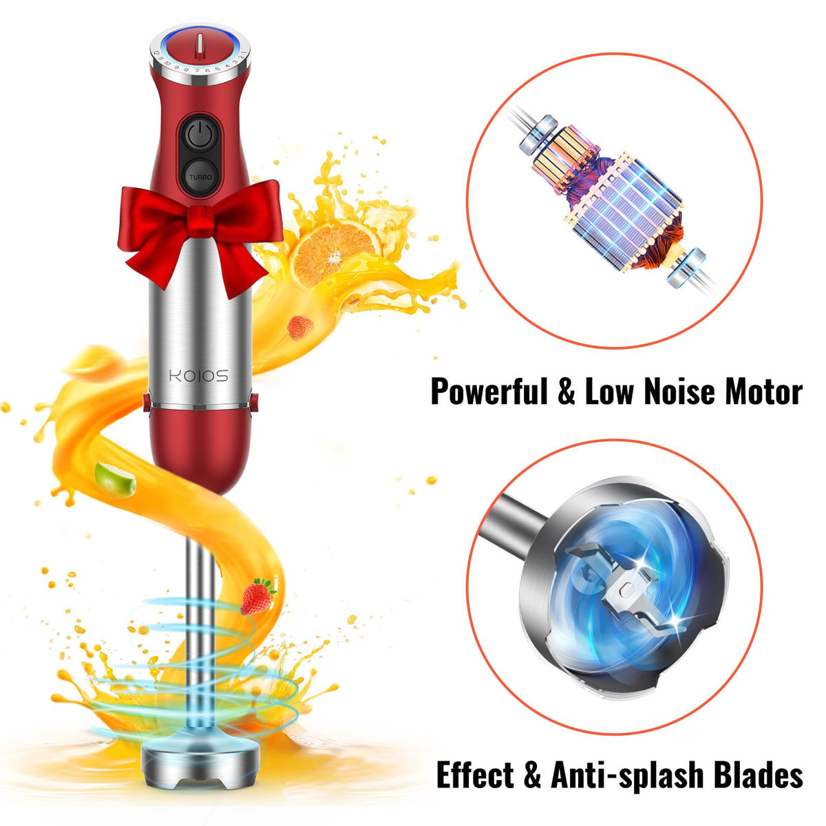 KOIOS anti-splash design helps keep your workspace clean.