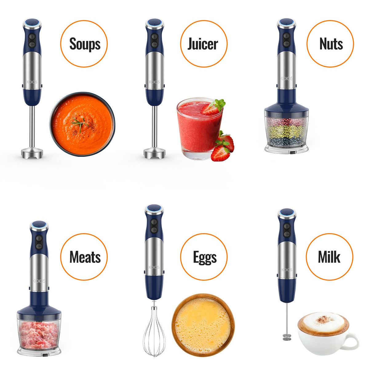 KOIOS 600ml beaker provides ample space for smoothies and purees.