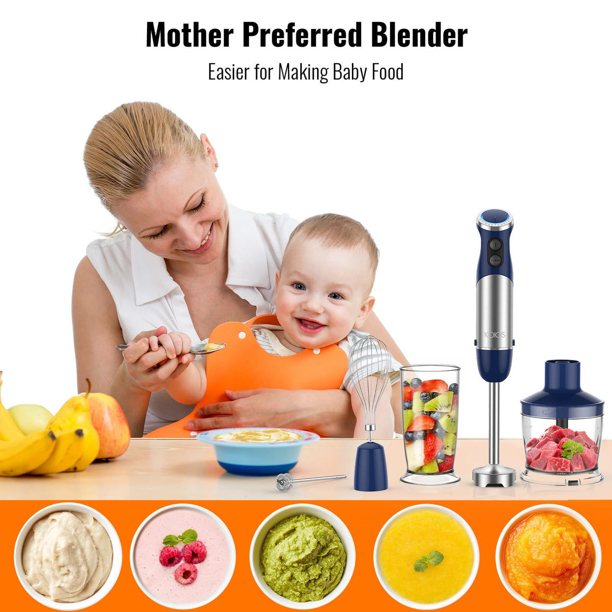 KOIOS attachments including chopper bowl expand prep options for meals.