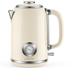 KOIOS electric kettle on base for fast, safe boiling.