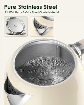 KOIOS 304 stainless steel interior resists rust and flavor transfer.