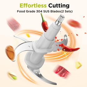 KOIOS includes blades and protectors for versatile chopping.