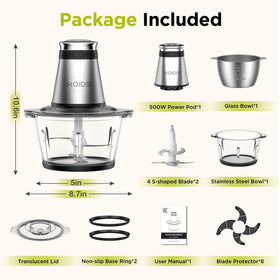 KOIOS glass bowl with lid keeps prep tidy and spill-free.