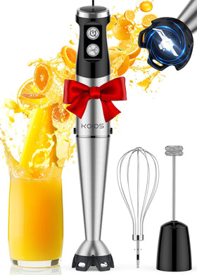 KOIOS immersion blender with 1000W motor and stainless steel blades for smooth blends