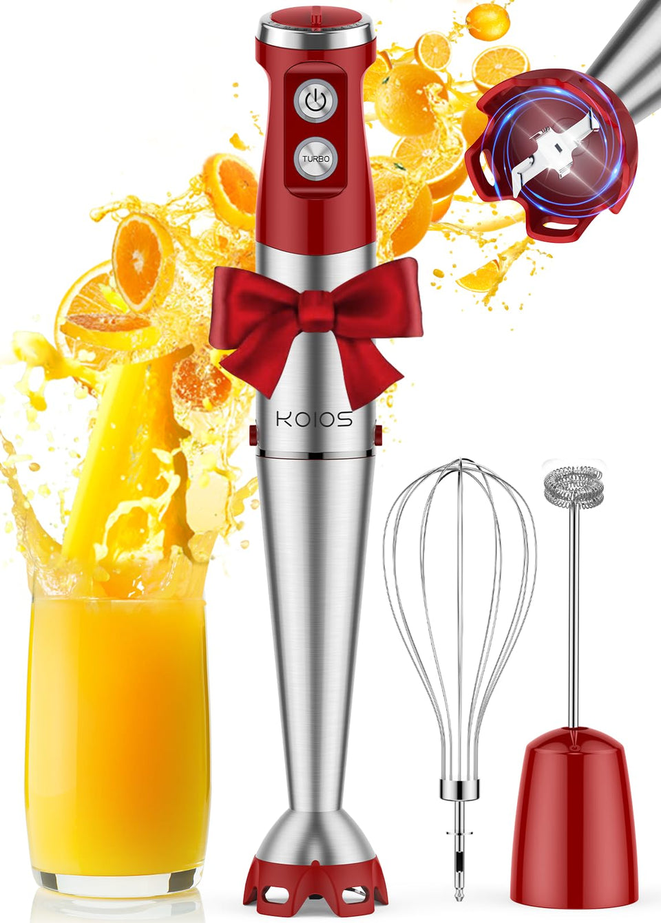 KOIOS Immersion Blender with powerful 1000W motor for fast blending