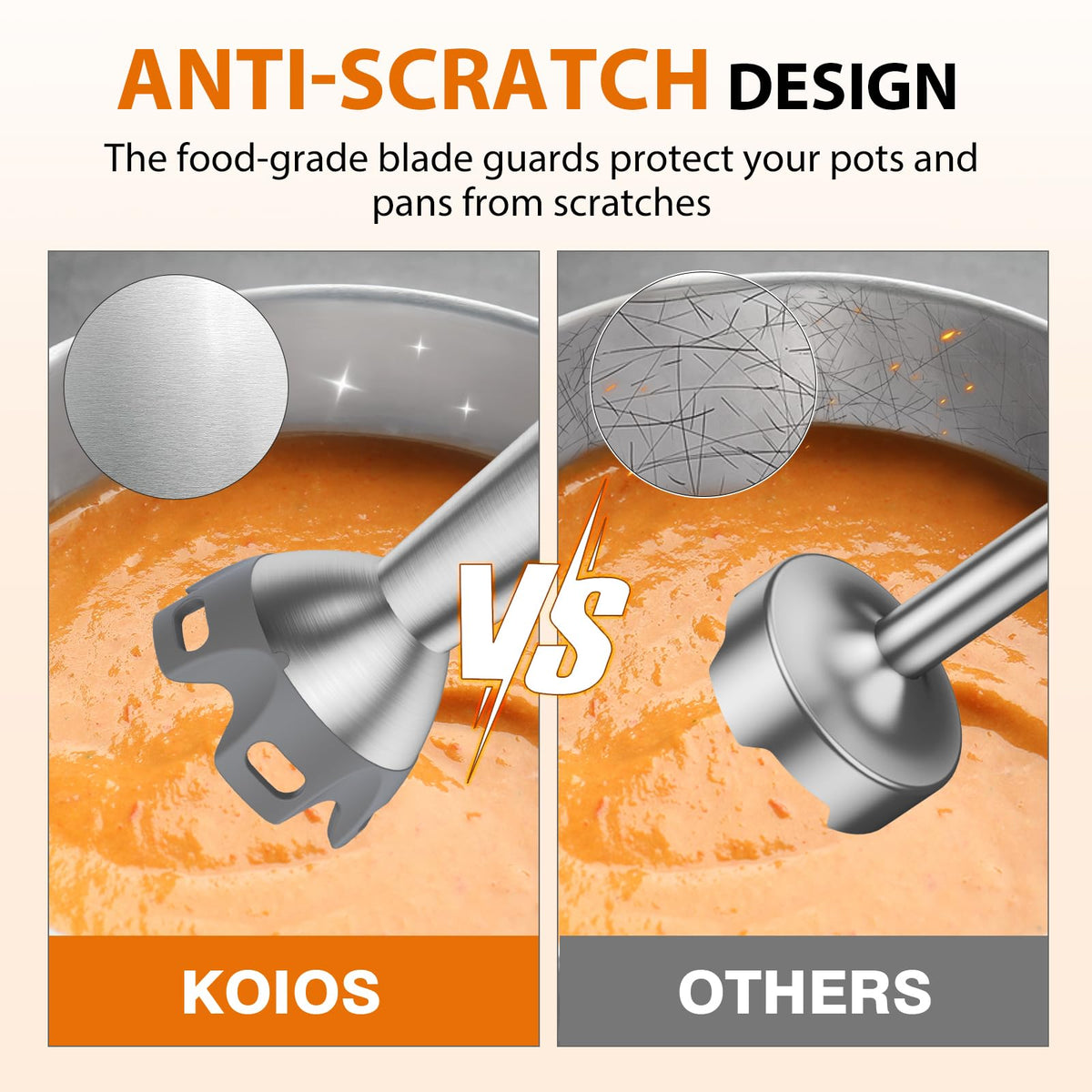 KOIOS blade guard protects cookware during blending