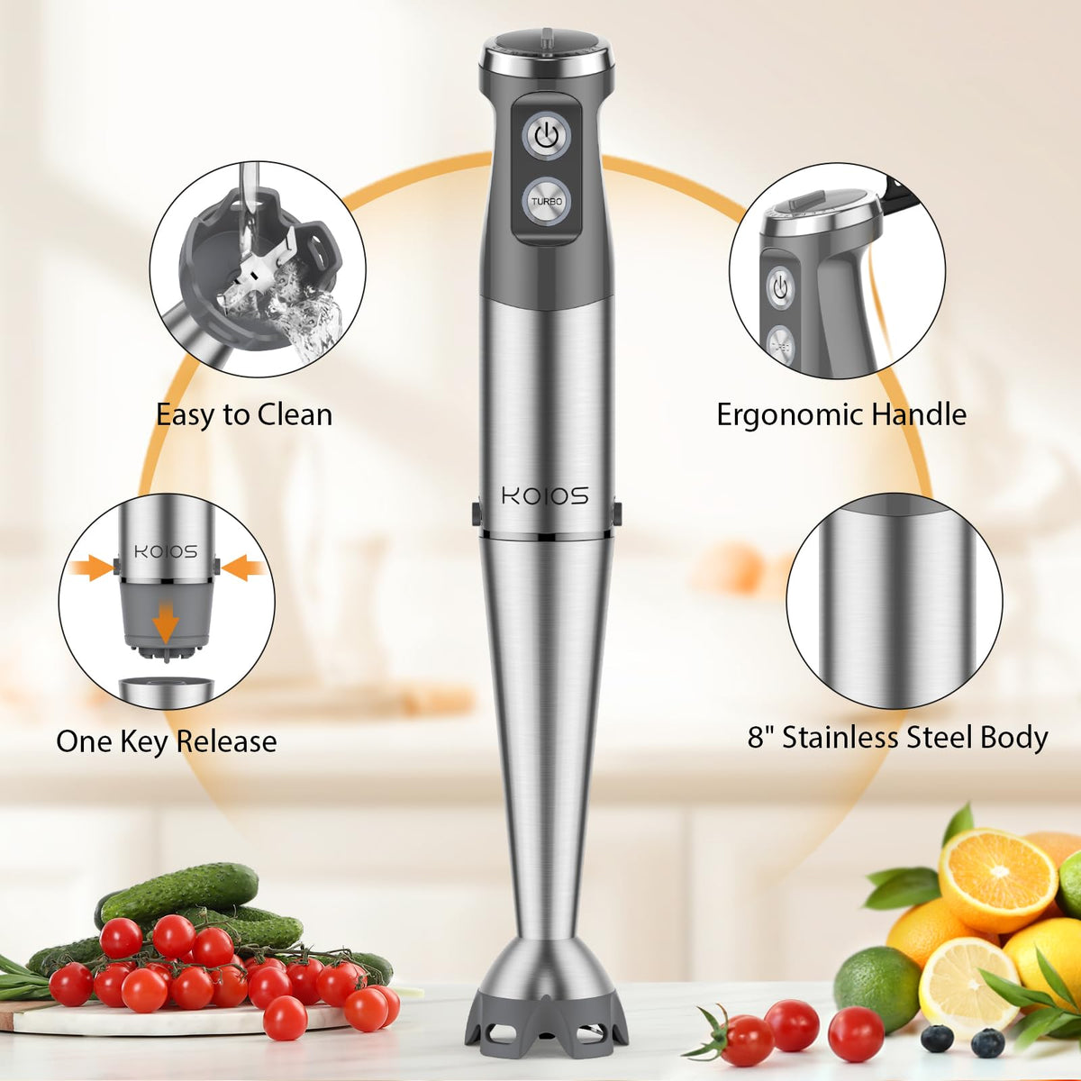 KOIOS milk frother creates cafe-style milk foam
