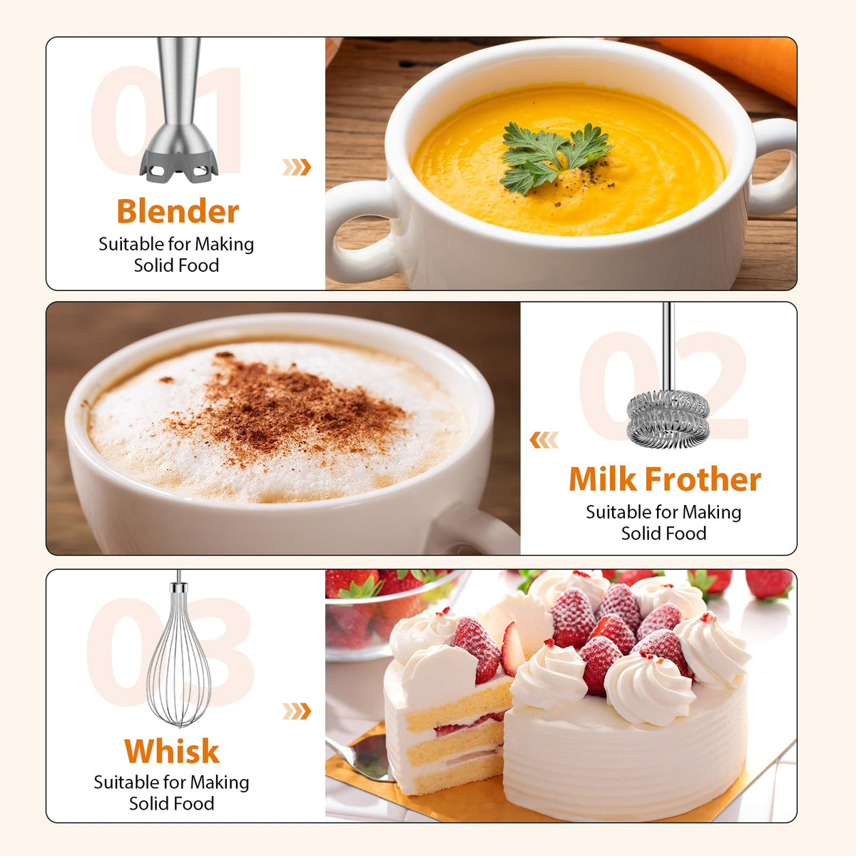 KOIOS whisk attachment for quick mixing