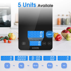 KOIOS K7H measurement range visual shows tiny grams up to 15 kg