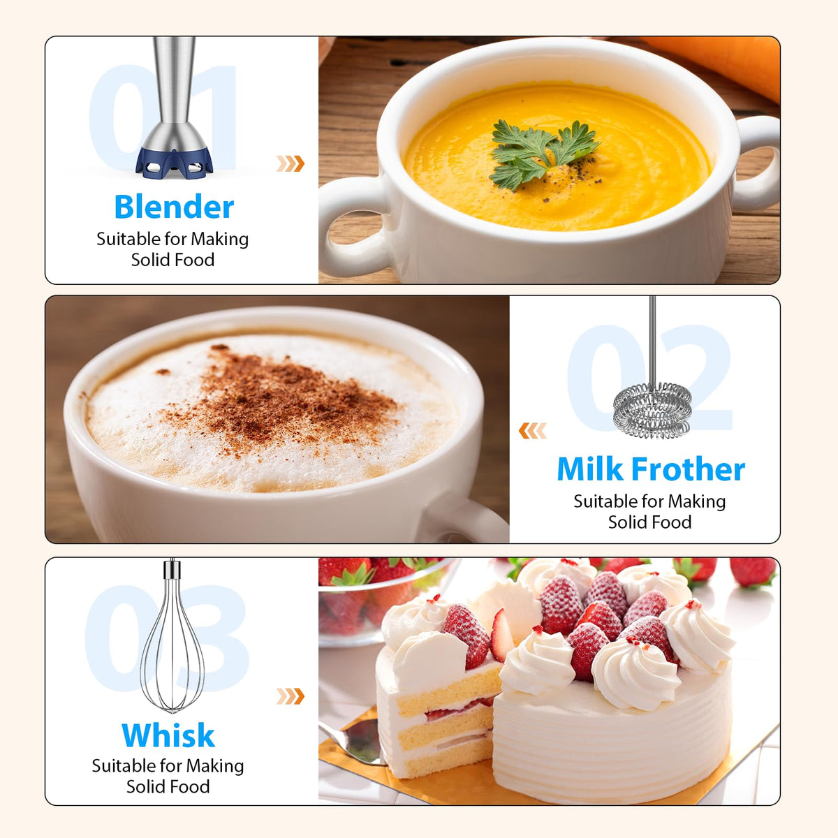 KOIOS non-BPA design ensures safe food preparation.