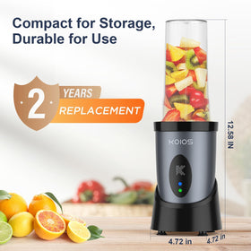 KOIOS blender cups and lids are dishwasher-safe for quick cleanup