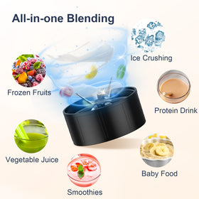 KOIOS Smoothie Blender portable hooks for carrying cups anywhere.