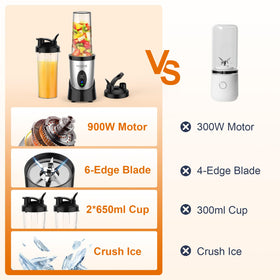 KOIOS Smoothie Blender with to-go lids for portable drinks.