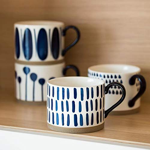 Koja colorful mug patterns visible for entertaining guests