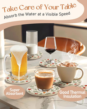 Kokaaee versatile coaster for kitchen, bar, or office decor