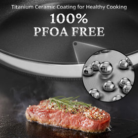 KOKHUB 10-inch nonstick pan with lid ready for small family meals