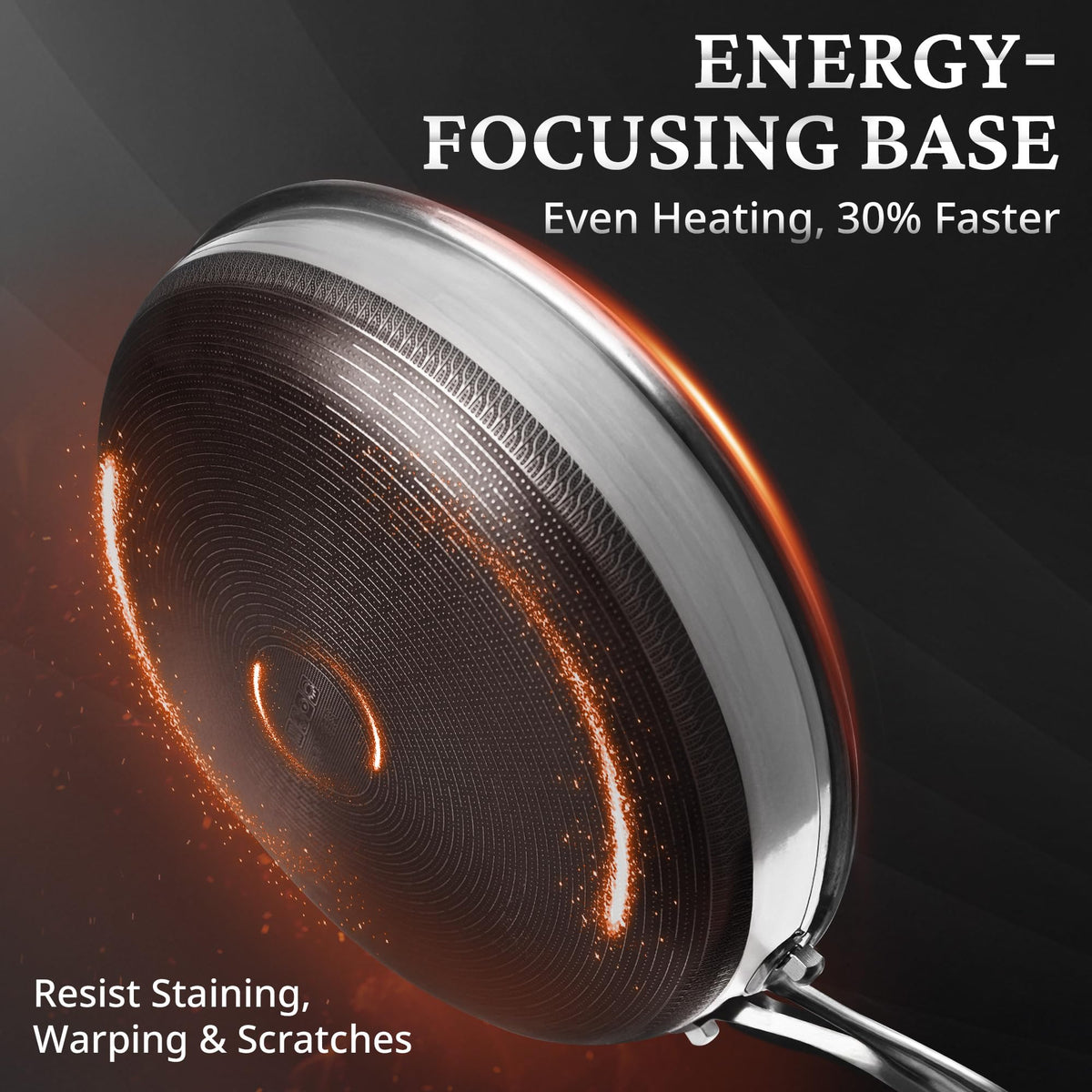 KOKHUB 10-inch pan on stove emphasizes versatile cooking and cleanup