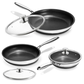 KOKHUB 8-inch nonstick frying pan with lid for quick eggs and easy cleanup