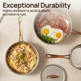KOKHUB tri-ply base supports induction cooking and even heat.