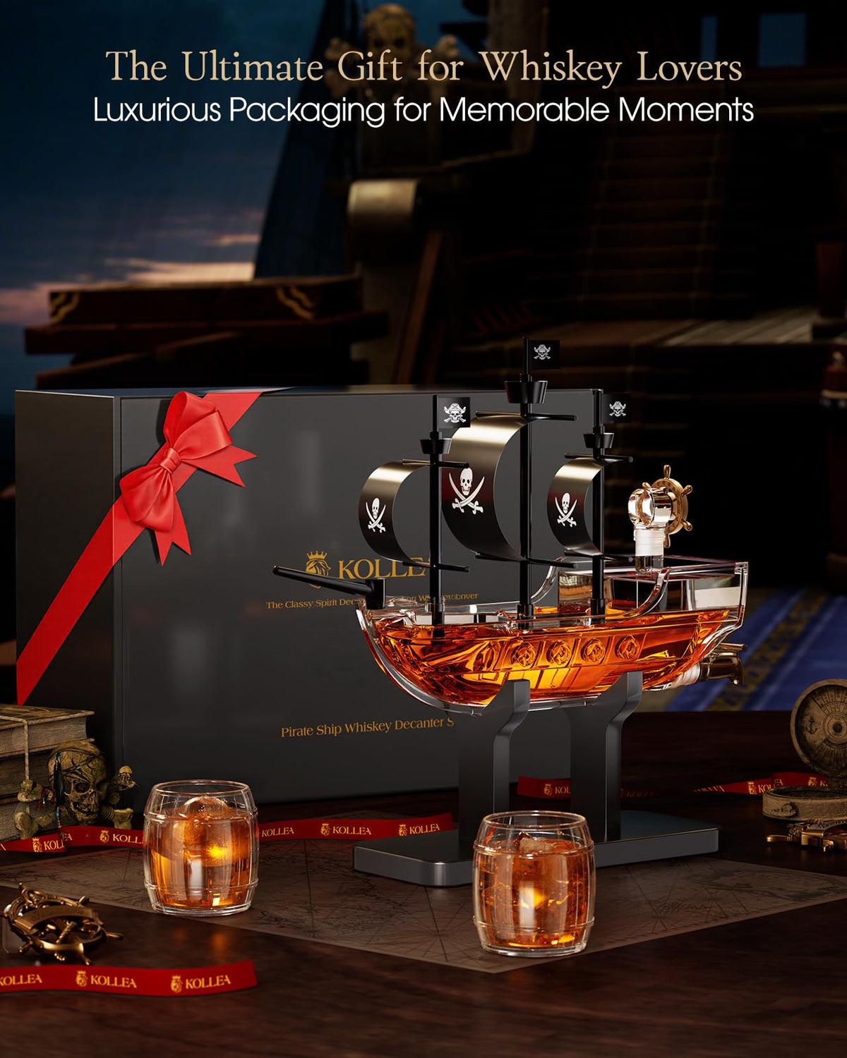 Kollea 36.53oz capacity supports generous pours during gatherings.