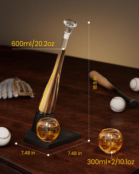 Kollea decanter stand base design nods to home plate aesthetics.