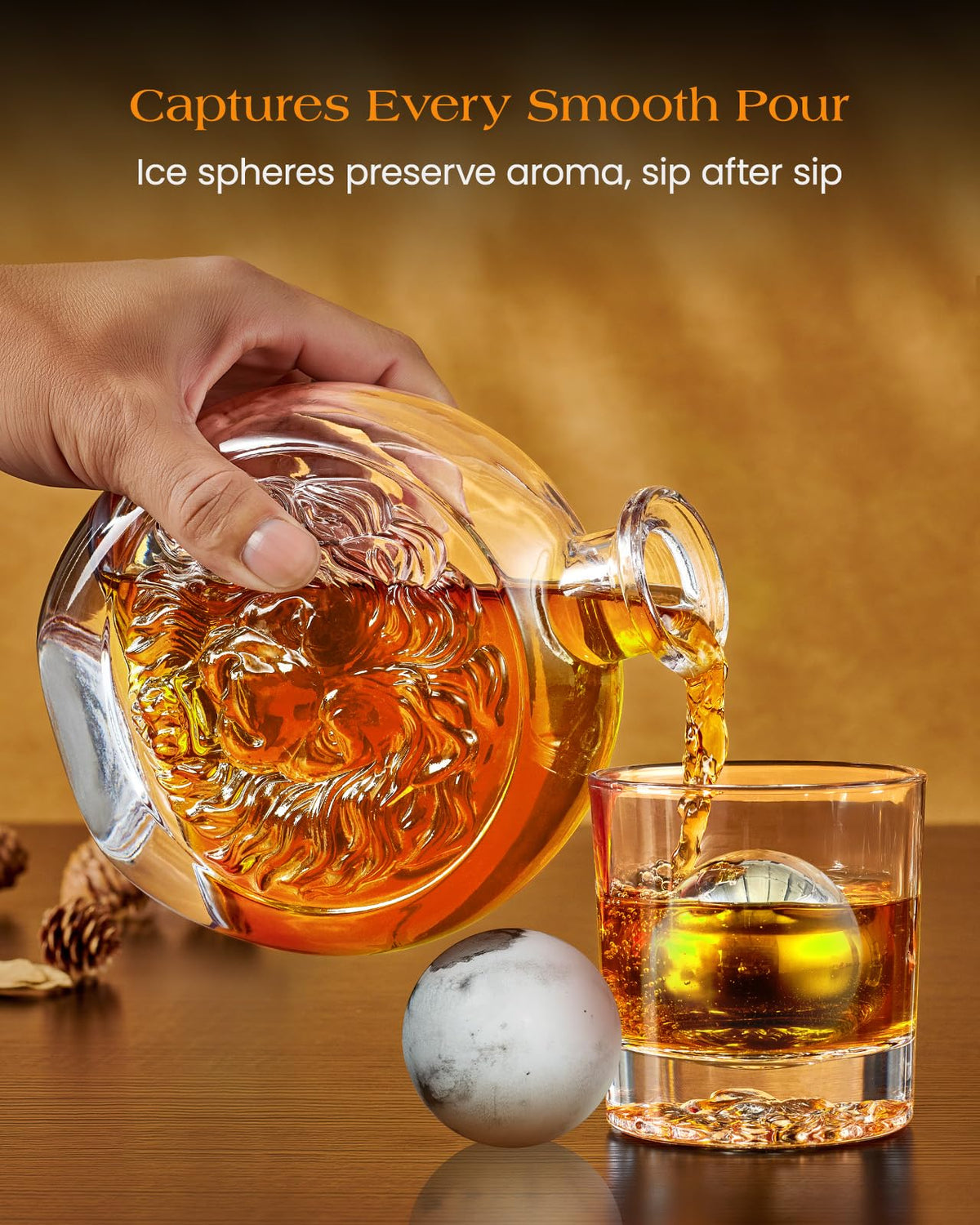 Kollea crystal stopper seals the decanter for lasting flavor