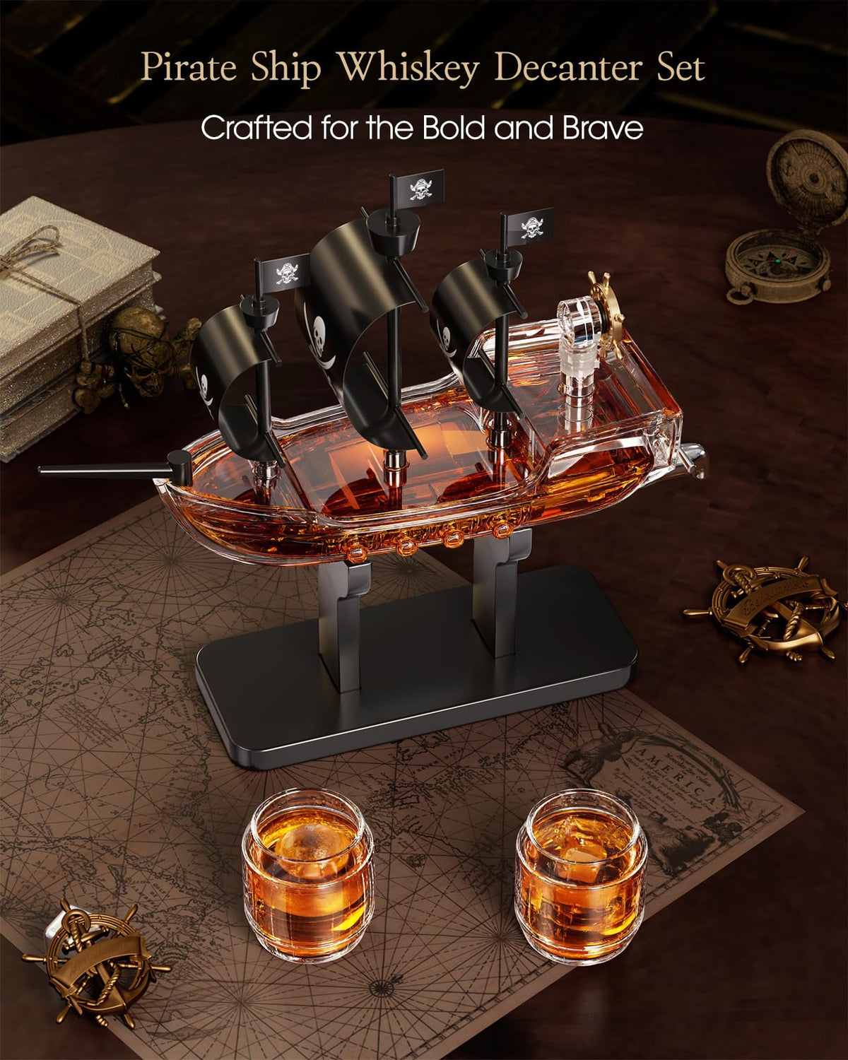 Kollea decanter with spout ensures controlled, mess-free servings.
