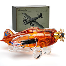 Kollea fighter aircraft whiskey decanter on display, aviation‑inspired centerpiece for home bars