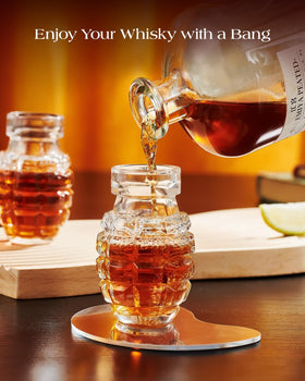Kollea grenade shot glasses with 110ml capacity for sipping.