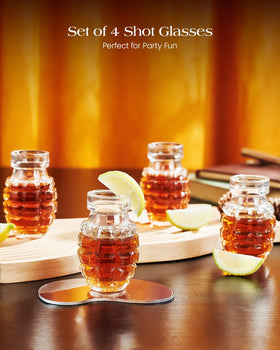 Kollea grenade shot glasses with heavy base for stability during use.