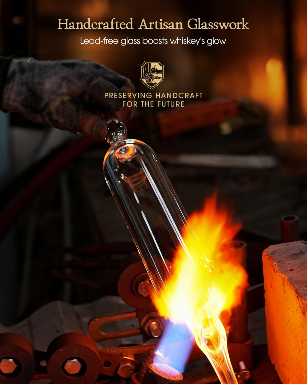 Kollea handcrafted lead-free glass preserves clarity and flavor.