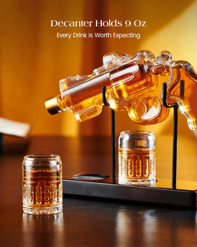 Kollea nine-oz decanter with two-oz glasses ready for tasting