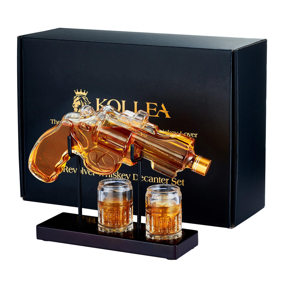 Kollea revolver decanter pour enhances elegant home bar tastings