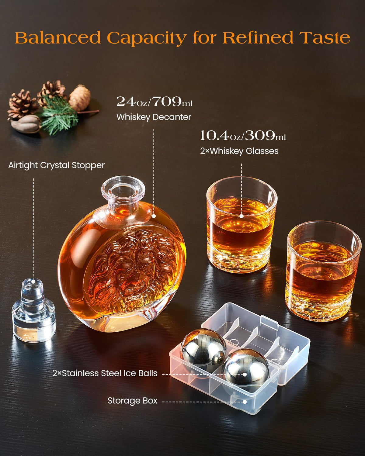 Kollea stainless steel ice balls keep drinks cold without dilution