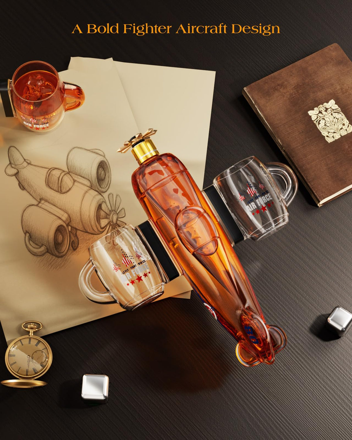 Kollea wing‑mounted glasses paired with the decanter for balanced tasting