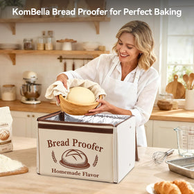 Kombella proofing box demonstrates 3-sided heating for even fermentation.