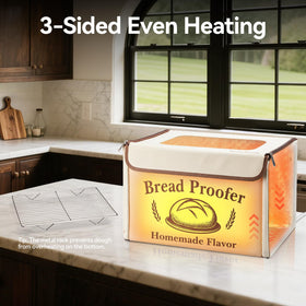 Kombella proofing box folded for compact storage and easy tuck-away.