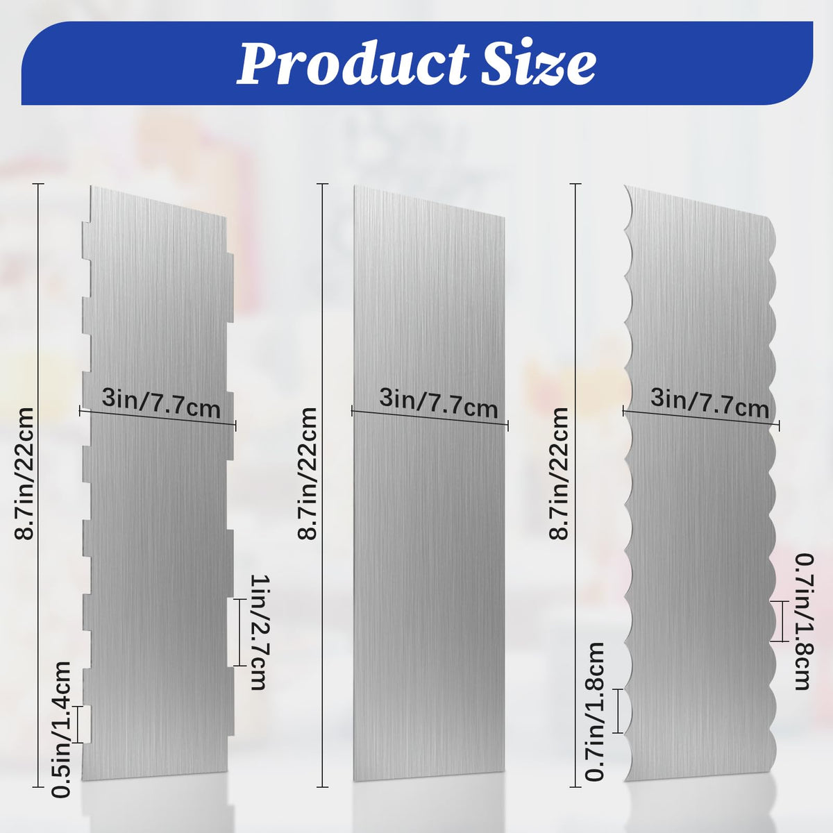 Komokeru stainless-steel construction for durable, reliable smoothing in daily decorating.