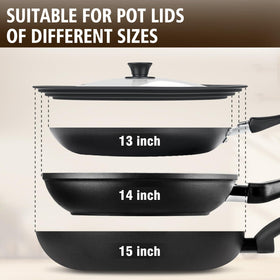 Komokeru tempered glass lid shows clear visibility to monitor cooking