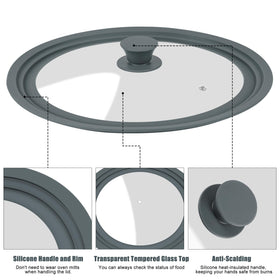 Komokeru universal lid for 10–12 inch cookware seals steam efficiently.