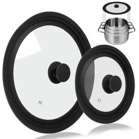 Komokeru universal lid on a 7-inch pot for versatile pan compatibility