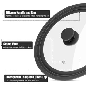 Komokeru universal lid for 7 inch pans seals steam effectively