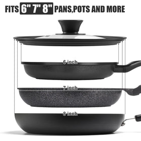 Komokeru universal lid for 8 inch pots offers clear view while cooking