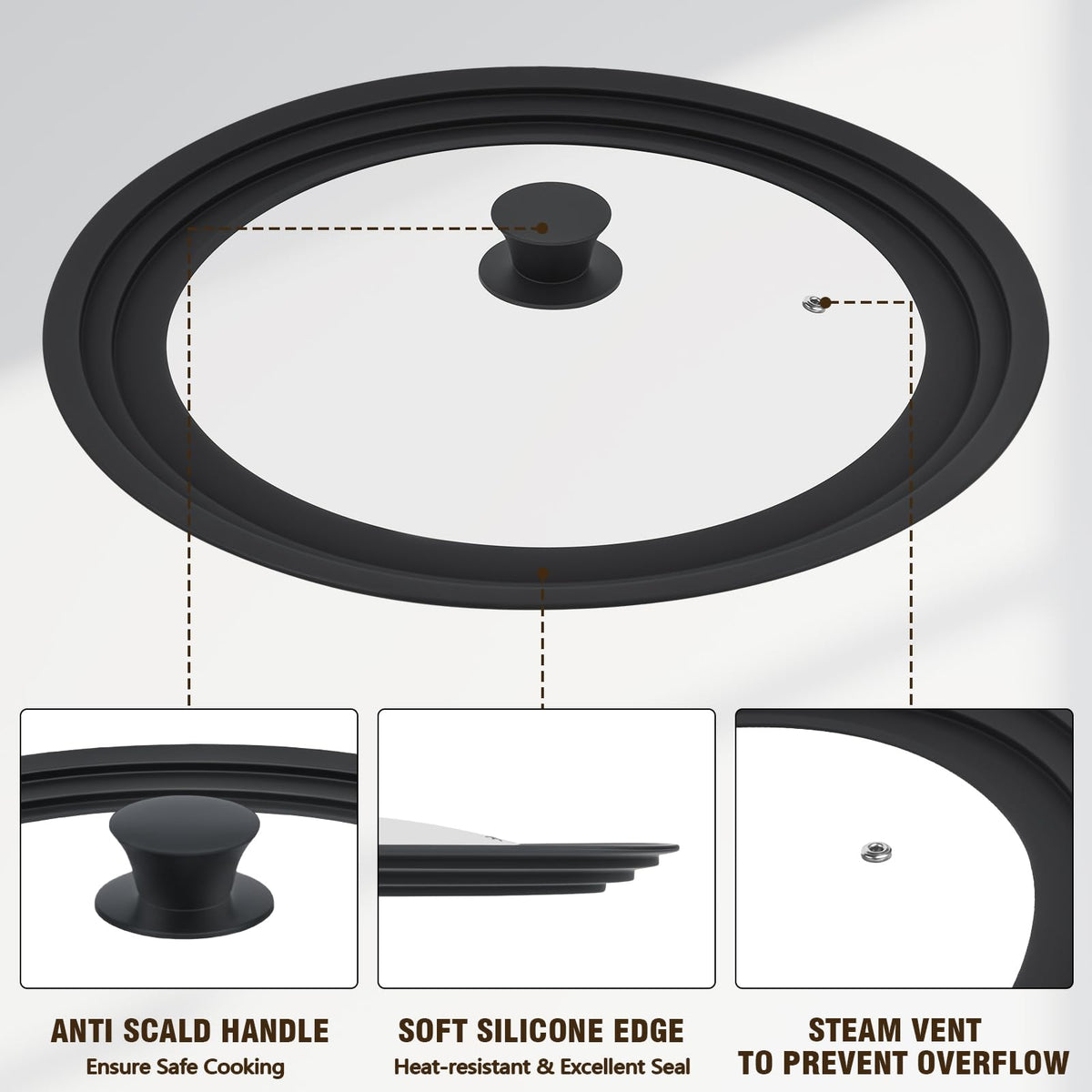 Komokeru silicone rim ensures heat resistance and snug seal