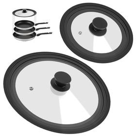Komokeru universal lid on pot with clear view for monitoring cooking